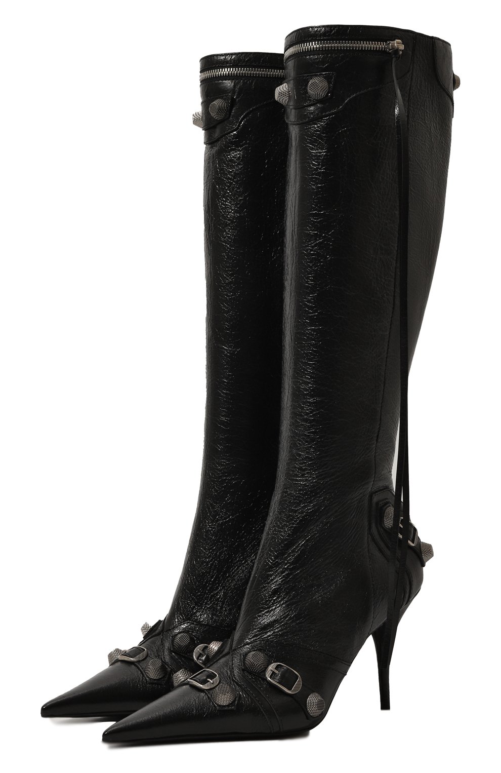 Кожаные сапоги cagole 90 BALENCIAGA, арт. 694395/WAD4E, фото 1