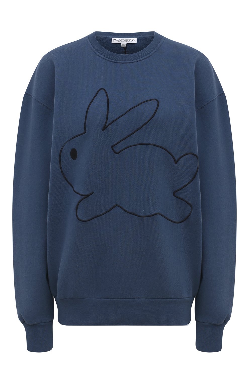 Хлопковый свитшот JW ANDERSON синего цвета по цене 29250 руб., арт. JW0128 PG1216, фото 1 Хлопковый свитшот JW ANDERSON, арт. JW0128 PG1216, фото 1
