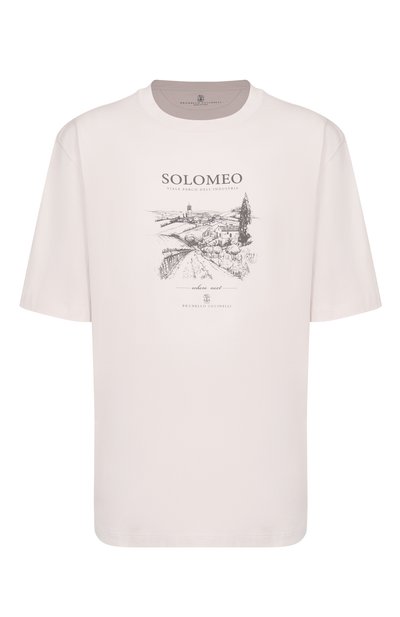 Мужская хлопковая футболка BRUNELLO CUCINELLI, арт. M0B138454W