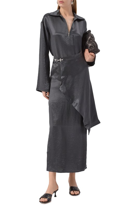 Атласное платье Nanushka NW25RSDR02777 Чёрный  NW25RSDR02777 Фото 2