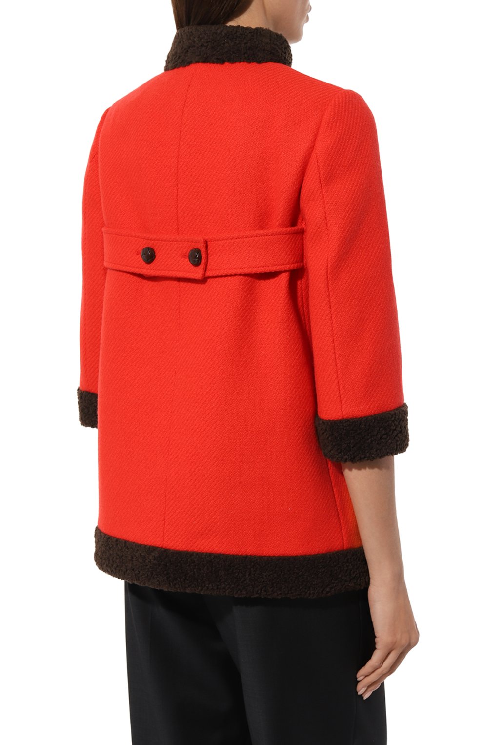 Шерстяное полупальто GUCCI, арт. 633365 ZAFMB, фото 4