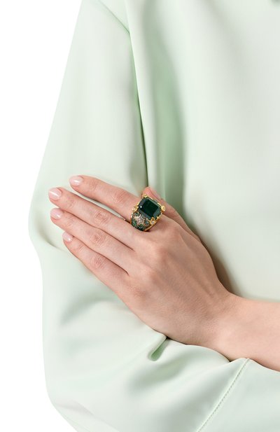 Кольцо emerald flower QUEENSBEE, арт. 102181, фото 2