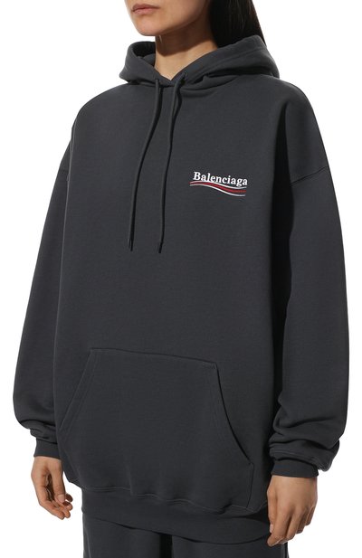Хлопковое худи BALENCIAGA, арт. 578135/TKVI9, фото 3