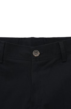 Детские хлопковые брюки DAL LAGO темно-синего цвета, арт. W108/9510/4-6 | Фото 3 (Случай: Повседневный; Материал сплава: Проставлено; Нос: Не проставлено; Материал внешний: Хлопок)