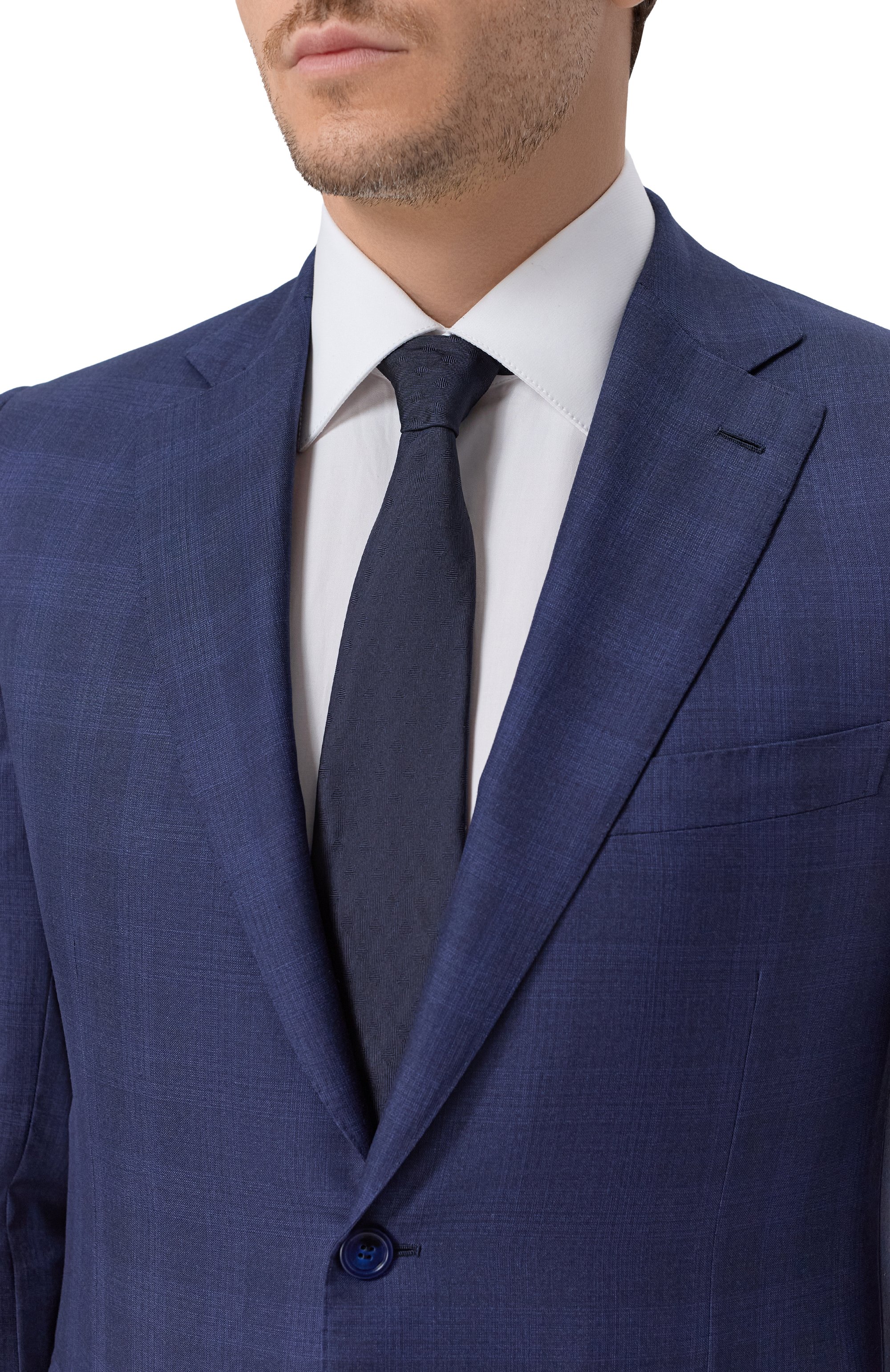 Шелковый галстук ZILLI темно-синего цвета по цене 38600 руб., арт. CRAV02M0600VMSE00, фото 2 Шелковый галстук ZILLI, арт. CRAV02M0600VMSE00, фото 2