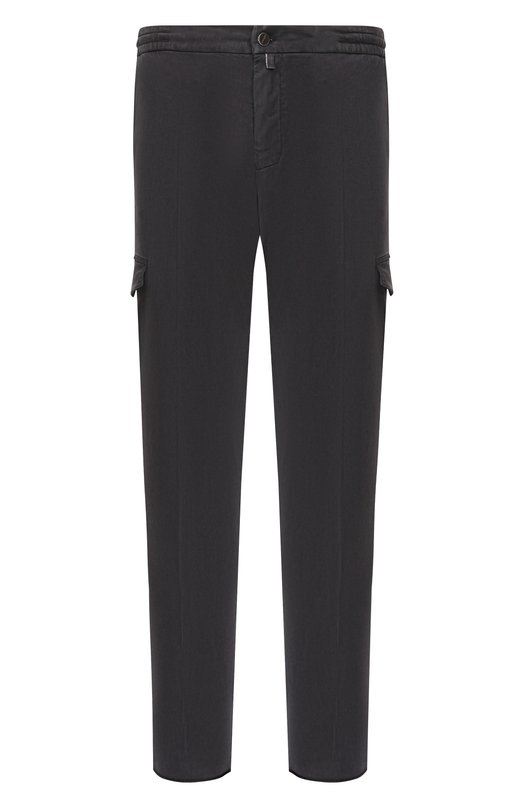 Брюки-карго из лиоцелла Kiton UPLACTK0606H03 Чёрный UPLACTK0606H03