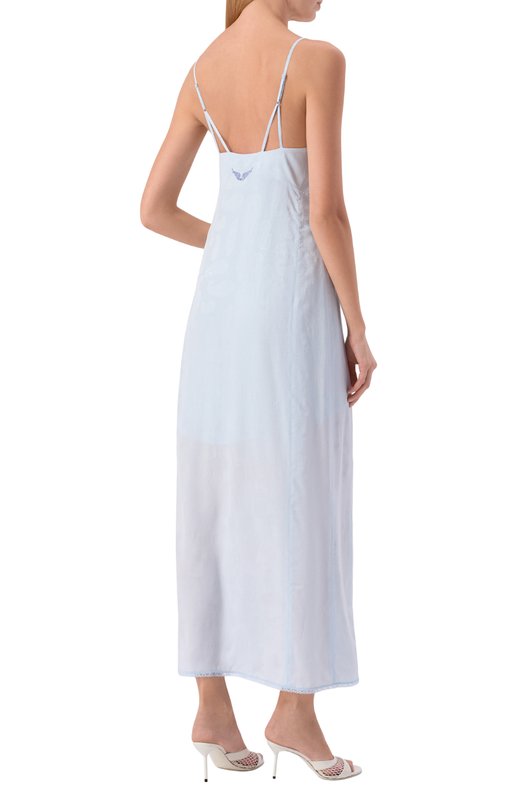 Шелковое платье Zadig and Voltaire WWDR02660 Голубой  WWDR02660 Фото 3
