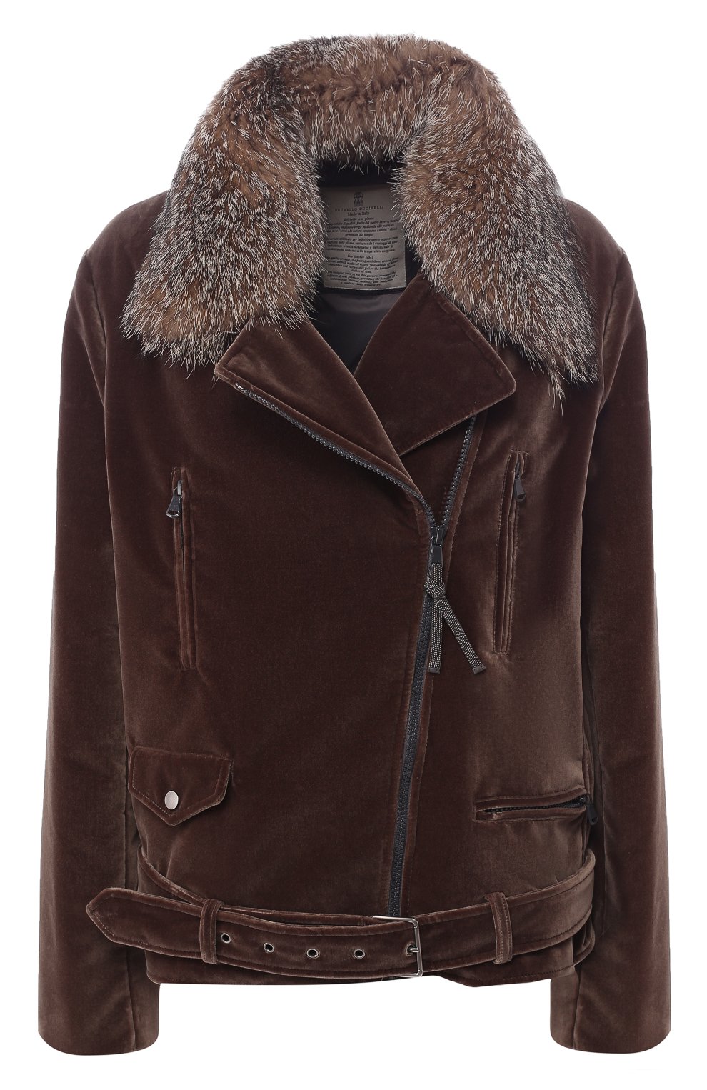 Хлопковая куртка с меховой отделкой BRUNELLO CUCINELLI, арт. MA5938519, фото 1