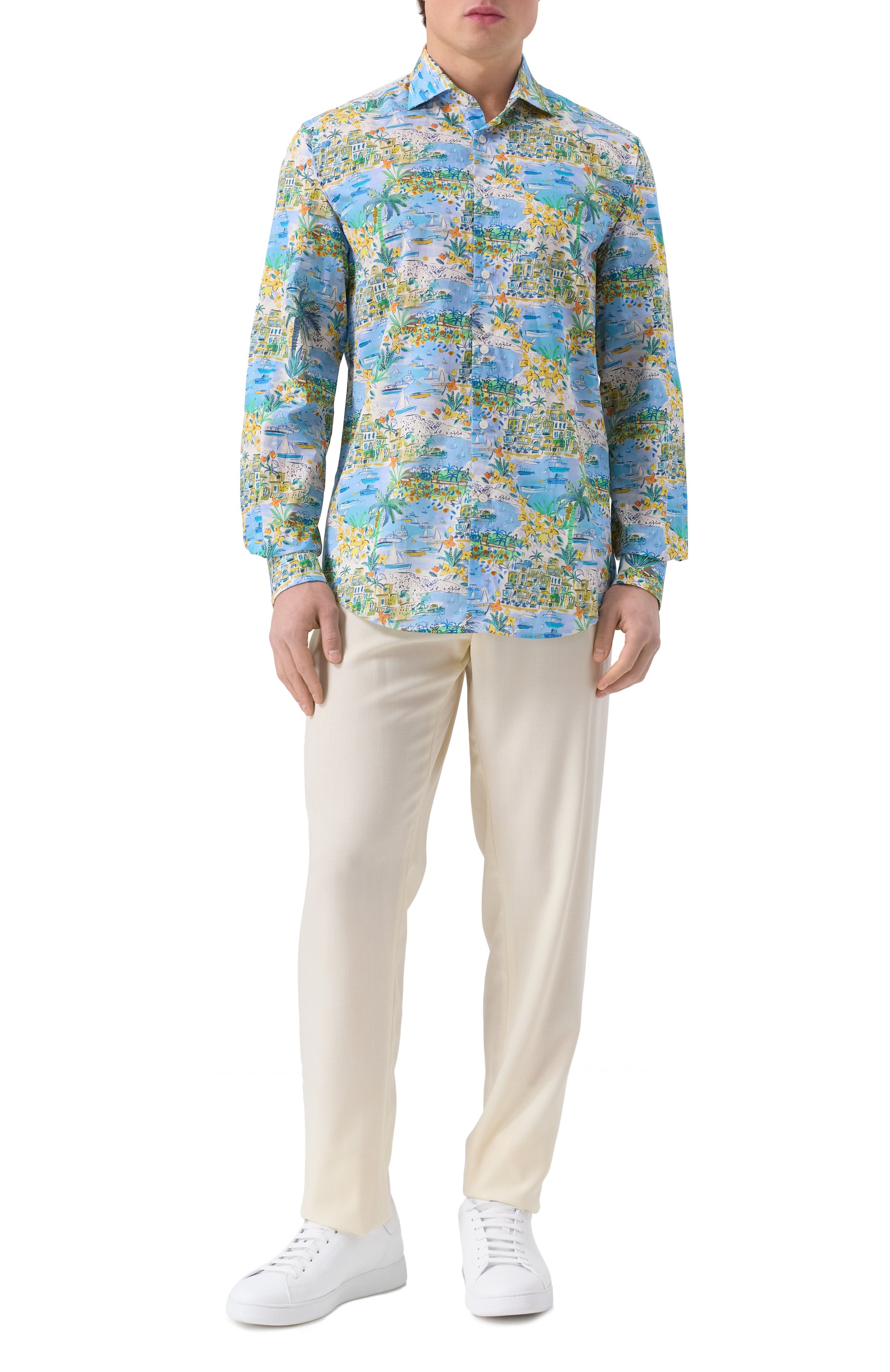 Хлопковая рубашка PAUL&SHARK, арт. 25413208CF, фото 2