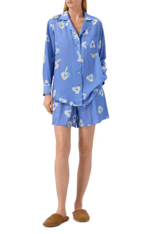 Пижама из хлопка и шелка Any Wowzers BFR02-TRIFL-BL Голубой  BFR02-TRIFL-BL Фото 2