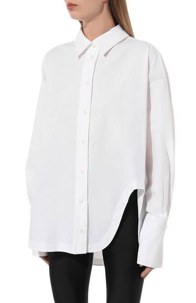Хлопковая рубашка THE ATTICO белого цвета по цене 58750 руб., арт. 227WCH04, фото 3 Хлопковая рубашка THE ATTICO, арт. 227WCH04, фото 3