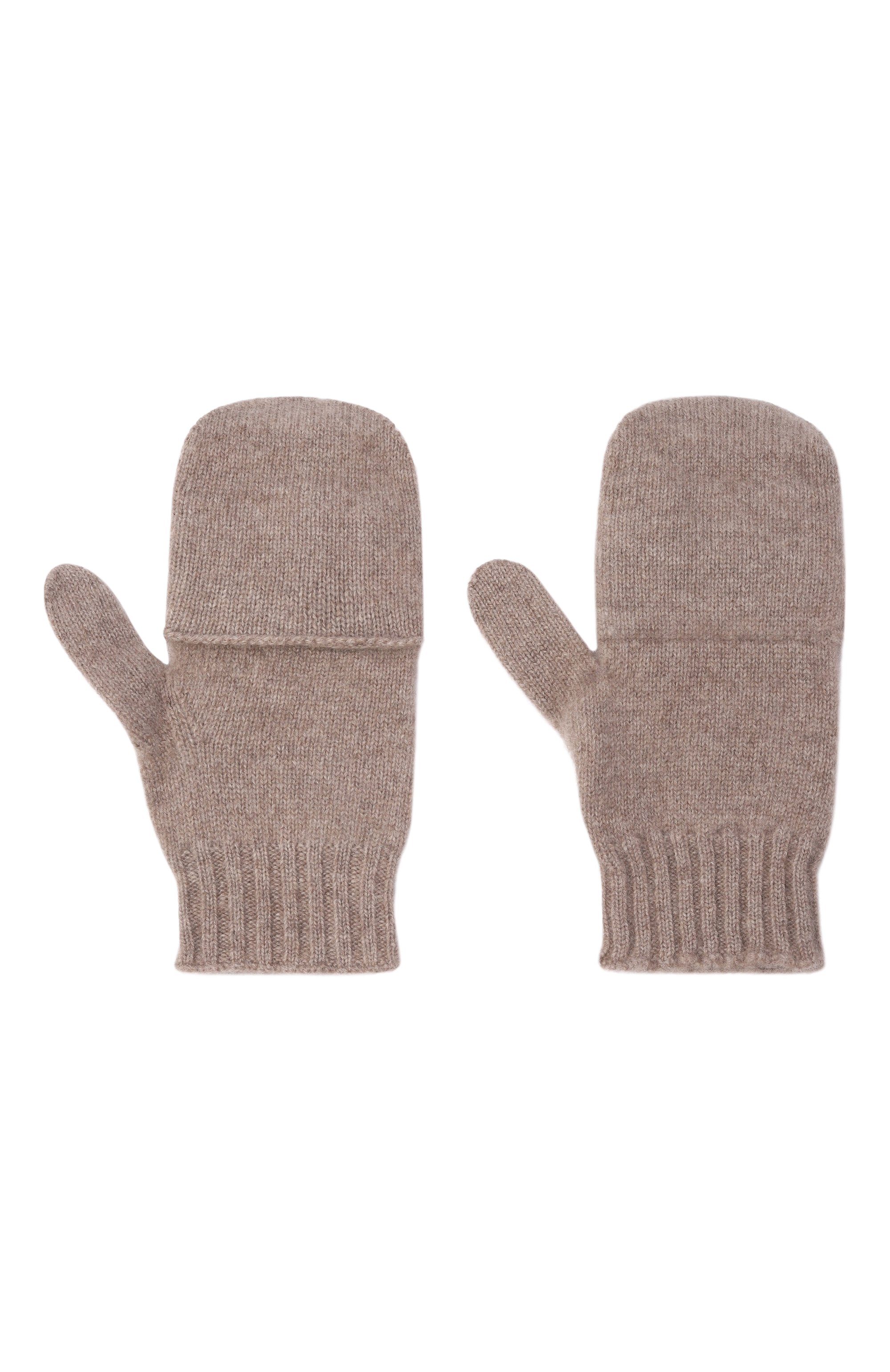 Кашемировые варежки-митенки TEGIN бежевого цвета по цене 15800 руб., арт. 1928-004, фото 3 Кашемировые варежки-митенки TEGIN, арт. 1928-004, фото 3
