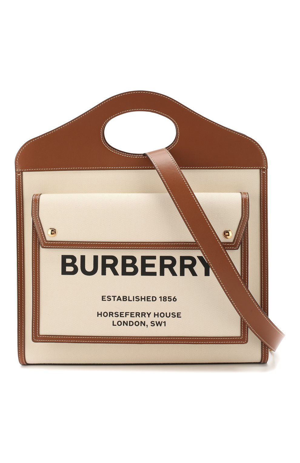 Сумка pocket medium BURBERRY коричневого цвета по цене 141500 руб., арт. 8014618, фото 6 Сумка pocket medium BURBERRY, арт. 8014618, фото 6