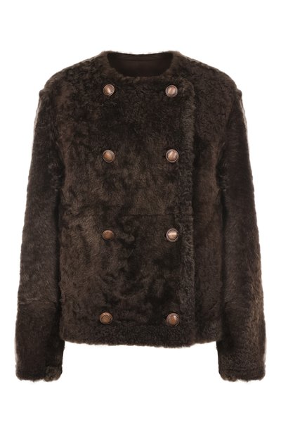 Женская двусторонняя дубленка из овчины BRUNELLO CUCINELLI, арт. MPMBP7426