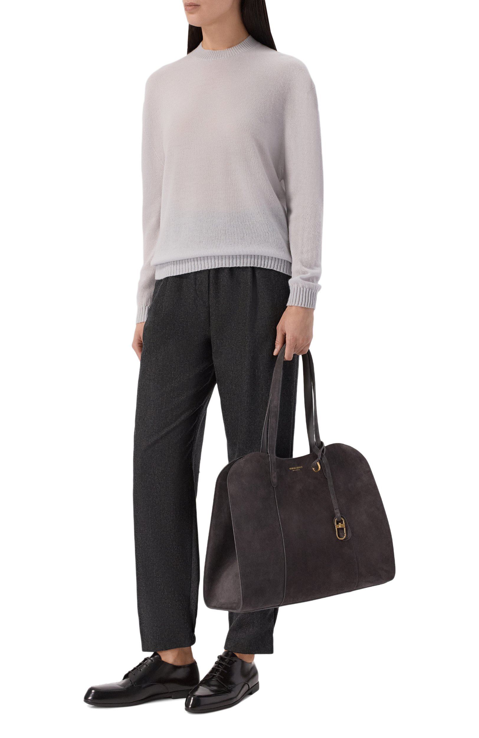 Сумка-тоут GIORGIO ARMANI темно-коричневого цвета по цене 358000 руб., арт. GW003950/AF14186, фото 3 Сумка-тоут GIORGIO ARMANI, арт. GW003950/AF14186, фото 3