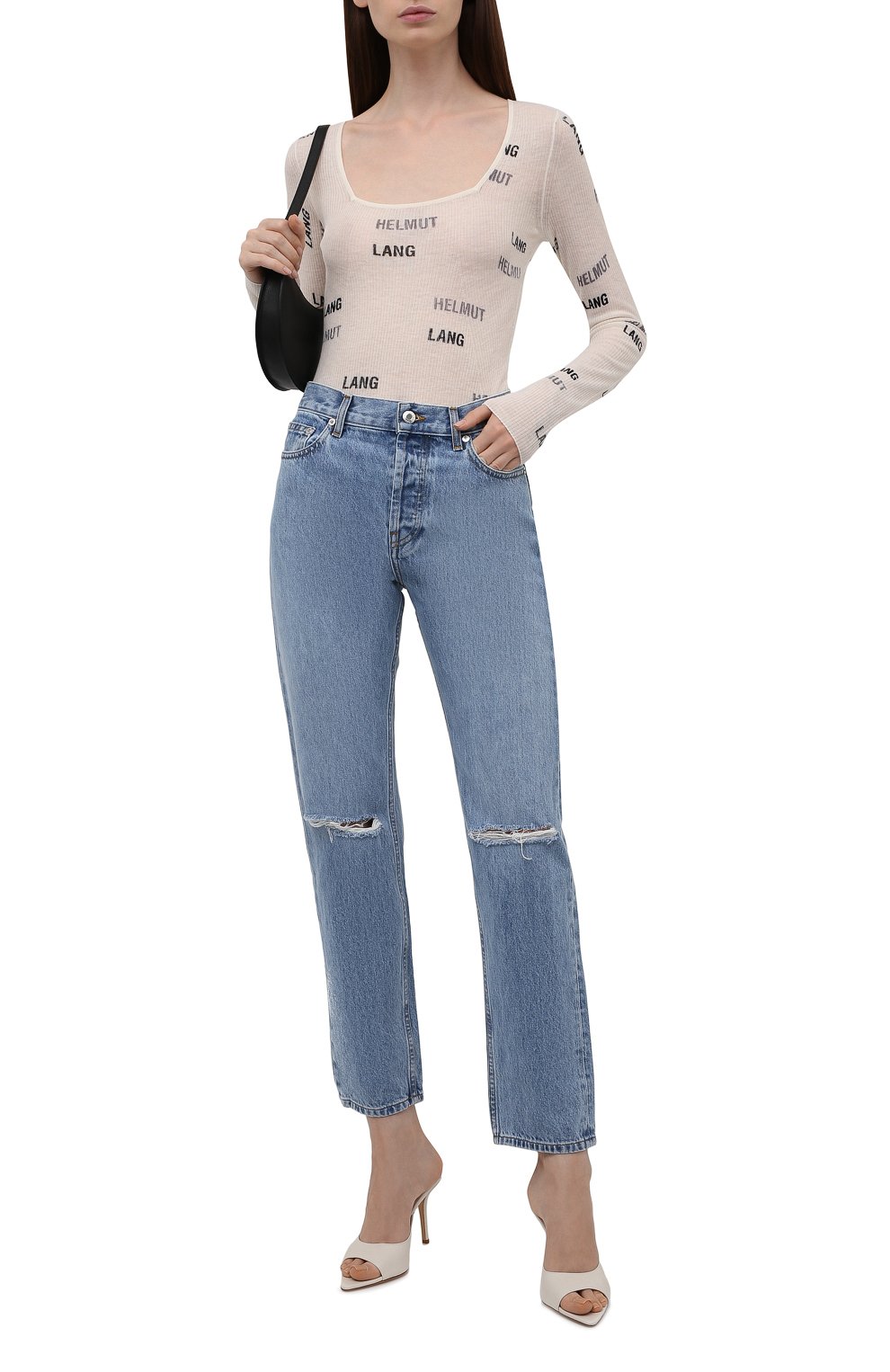 Джинсы HELMUT LANG голубого цвета по цене 29950 руб., арт. L05DW203, фото 2 Джинсы HELMUT LANG, арт. L05DW203, фото 2