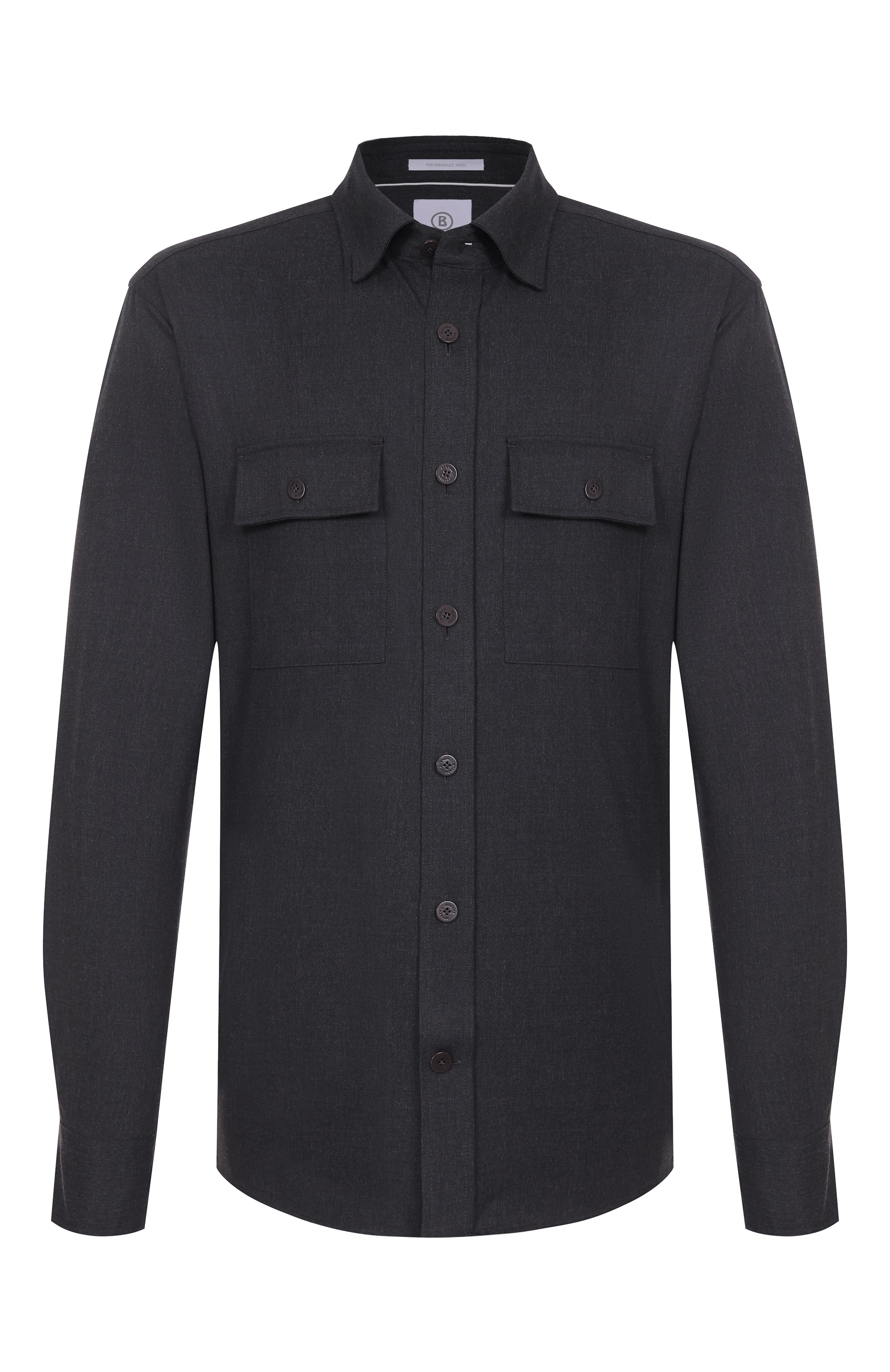 Рубашка BOGNER темно-серого цвета по цене 35900 руб., арт. 58909480, фото 1 Рубашка BOGNER, арт. 58909480, фото 1