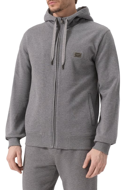 Хлопковая толстовка Dolce & Gabbana G9BGDT/G7N7B Серый  G9BGDT/G7N7B Фото 3