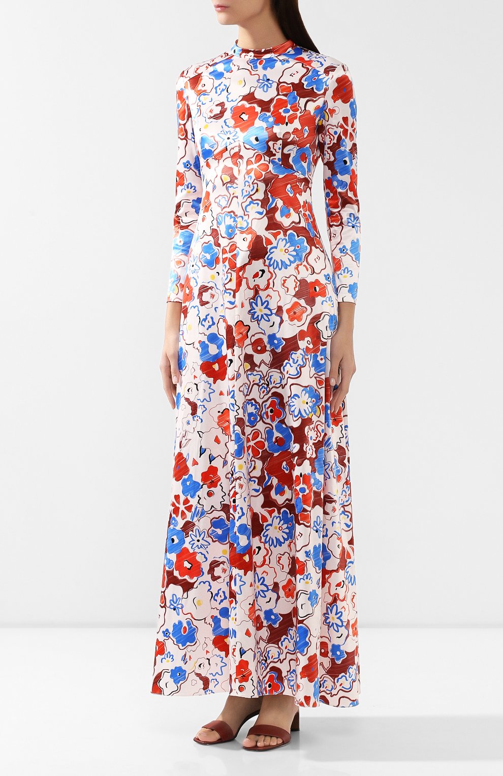 Платье с принтом VIKA GAZINSKAYA разноцветного цвета по цене 64070 руб., арт. FW19-1364, фото 3 Платье с принтом VIKA GAZINSKAYA, арт. FW19-1364, фото 3