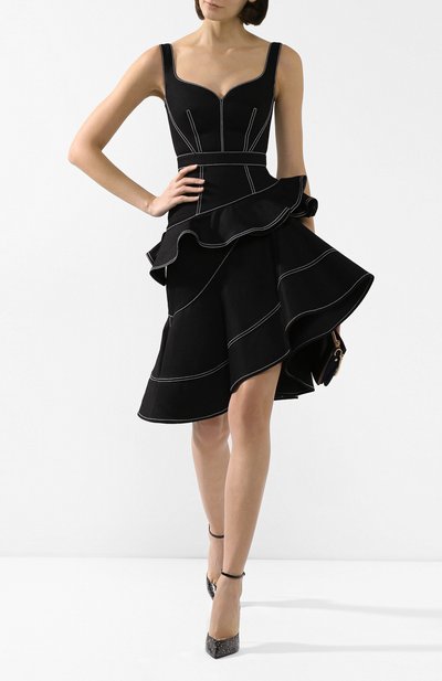 Хлопковое платье ALEXANDER MCQUEEN, арт. 606774/QMAAM, фото 2