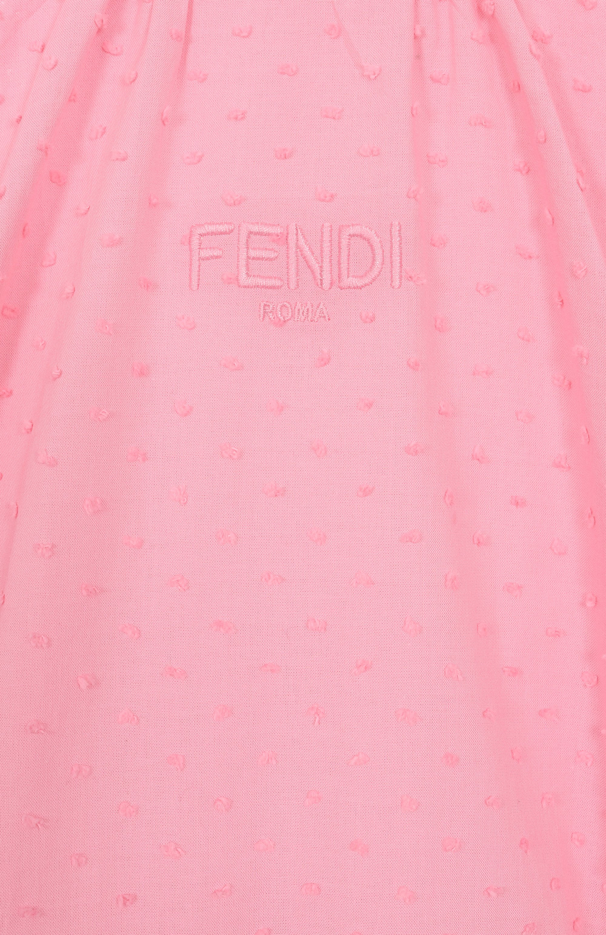 Хлопковое платье FENDI розового цвета по цене 59950 руб., арт. BFB593/AVW5, фото 3 Хлопковое платье FENDI, арт. BFB593/AVW5, фото 3