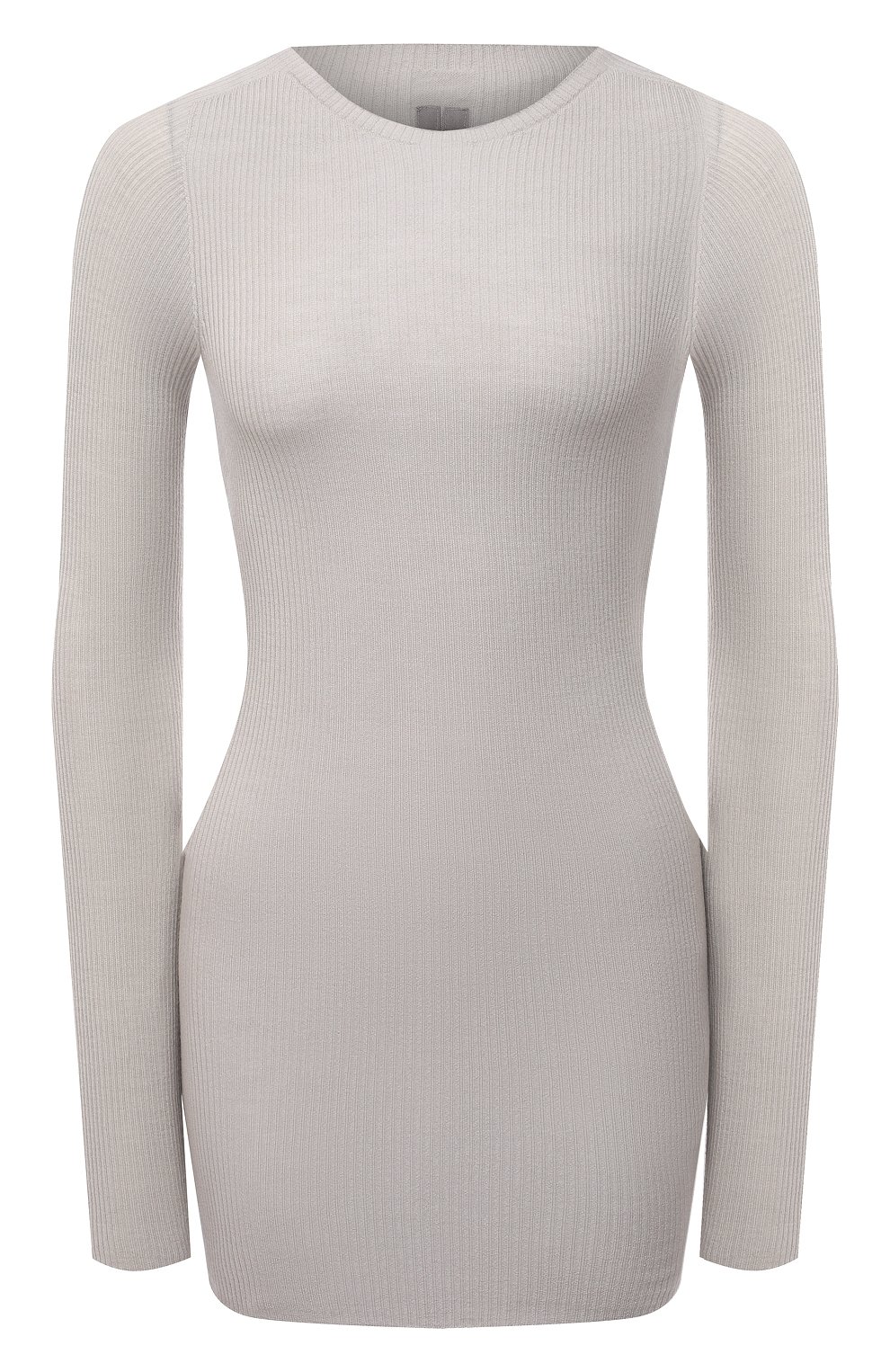 Шерстяной пуловер RICK OWENS светло-серого цвета по цене 49900 руб., арт. RP21S3621/RIBM, фото 1 Шерстяной пуловер RICK OWENS, арт. RP21S3621/RIBM, фото 1