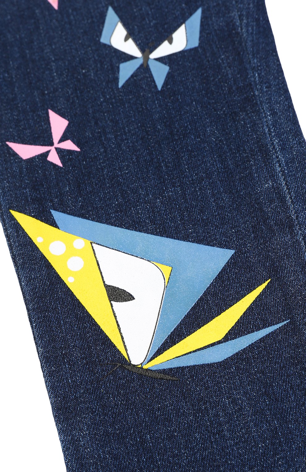 Джинсы прямого кроя с аппликациями FENDI, арт. JFF059/79J/10A-12A, фото 3