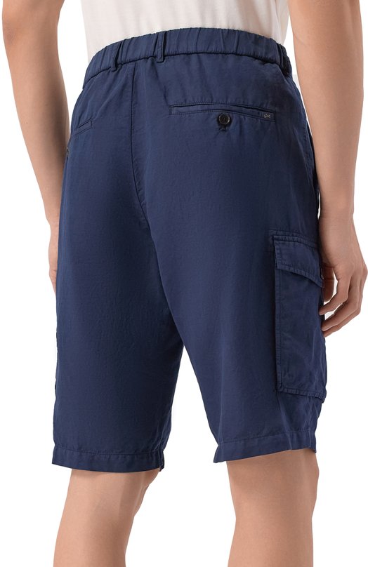 Шорты из хлопка и льна Paul&Shark 26414035 Синий  26414035 Фото 4