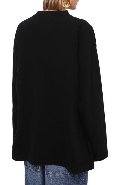 Хлопковый лонгслив BALENCIAGA черного цвета по цене 51950 руб., арт. 646222/TJV96, фото 4 Хлопковый лонгслив BALENCIAGA, арт. 646222/TJV96, фото 4