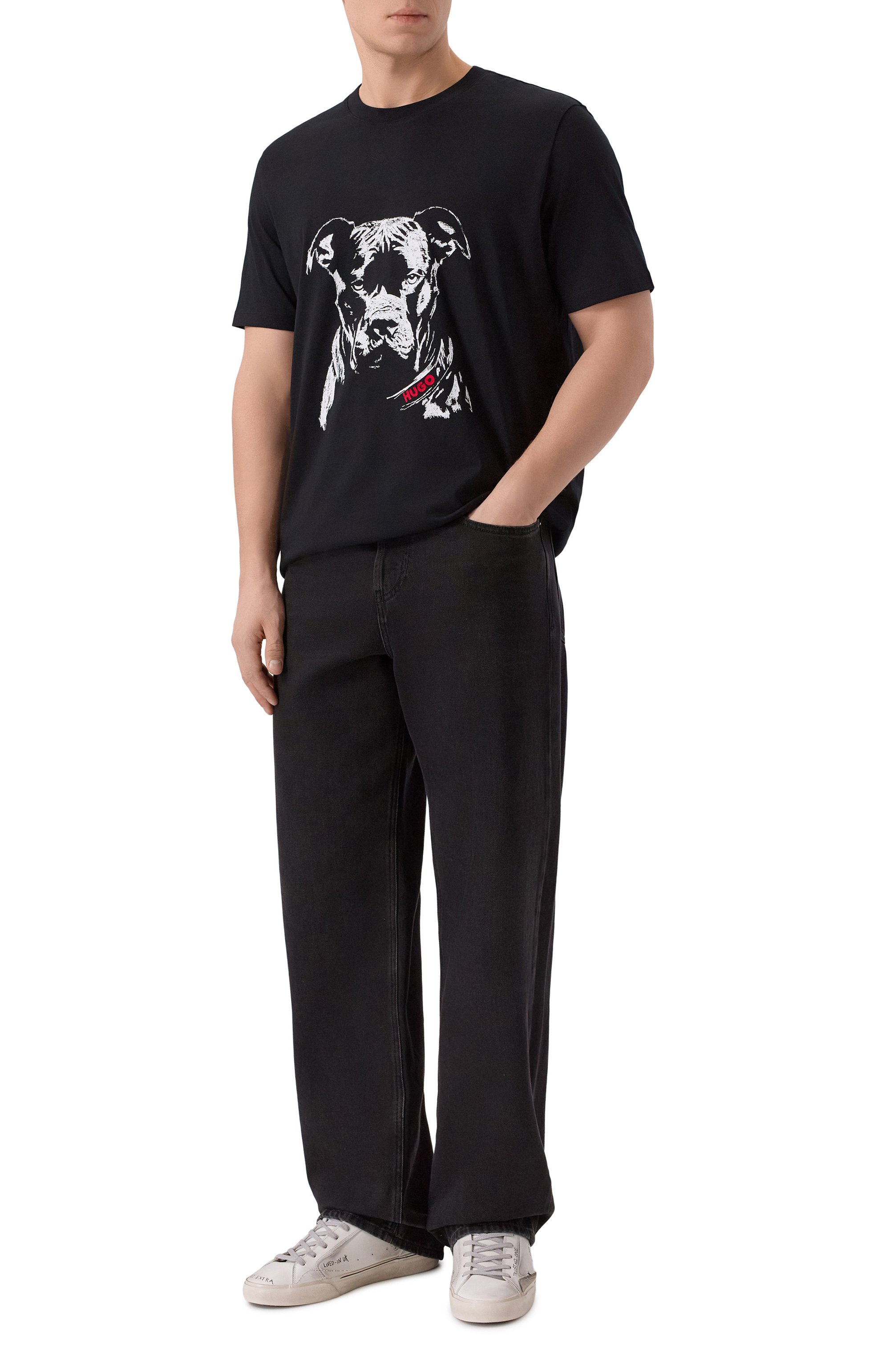 Хлопковая футболка HUGO, арт. 50553779, фото 2