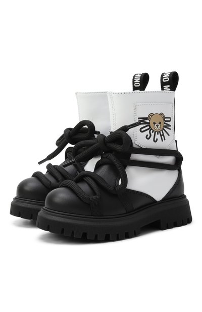 Кожаные ботинки MOSCHINO, арт. 81953/VAR3/24-27