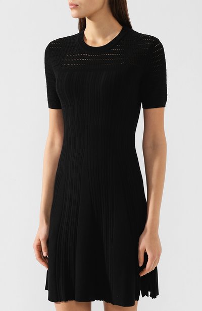 Платье из вискозы KENZO черного цвета по цене 29950 руб., арт. 2R0417842, фото 3 Платье из вискозы KENZO, арт. 2R0417842, фото 3