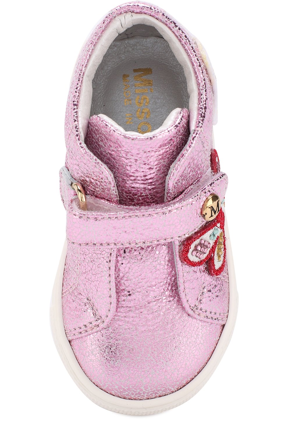 Кожаные кеды с металлизированной отделкой и аппликациями MISSOURI, арт. 4514/18-26, фото 4