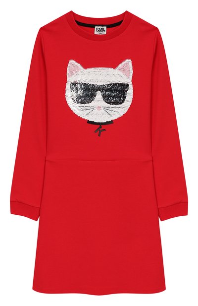 Хлопковое платье KARL LAGERFELD KIDS, арт. Z12122, фото 1