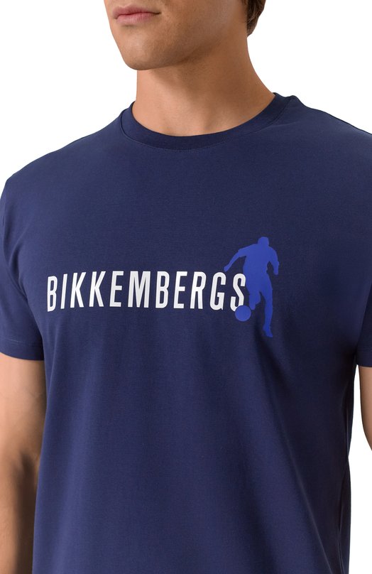 Хлопковая футболка Dirk Bikkembergs BMT1237 Синий  BMT1237 Фото 5