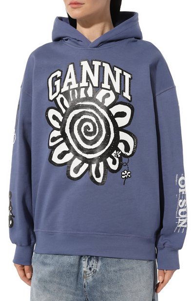 Хлопковое худи GANNI, арт. T3775, фото 3