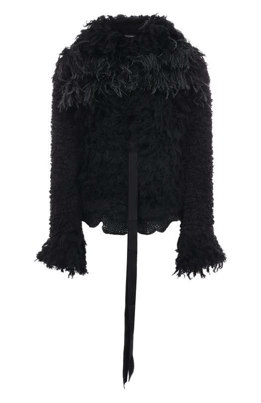 Шерстяной кардиган Ann Demeulemeester B0013540/KN082 Чёрный B0013540/KN082