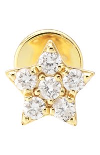 Серьга PERSEE PARIS бесцветного цвета по цене 93600 руб., арт. EA77339-YG, фото 1 Серьга PERSEE PARIS, арт. EA77339-YG, фото 1