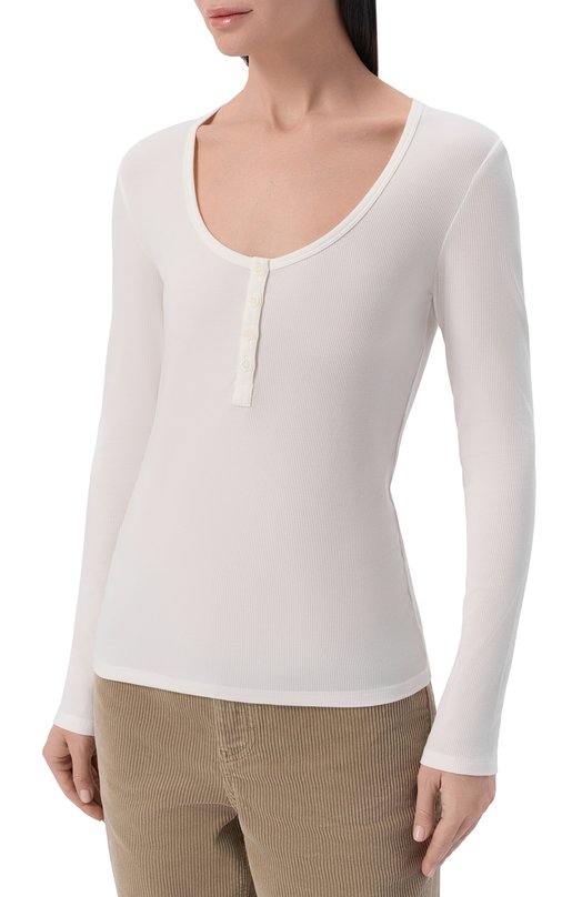 Лонгслив-хенли из лиоцелла и шерсти 12 STOREEZ 137375 Белый  137375 Фото 3