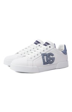 Женские кожаные кеды portofino light DOLCE & GABBANA белого цвета, арт. CK2318/A6H53 | Фото 1 (Подошва: Платформа; Материал внутренний: Текстиль, Натуральная кожа; Материал внешний: Натуральная кожа; Материал утеплителя: Без утеплителя; Кросс-КТ: Низкие; Стили: Кэжуэл; Размерность: Идёт в размер; Автоматизация ТО: Проставлено; Автоматизация состава: Проставлено)