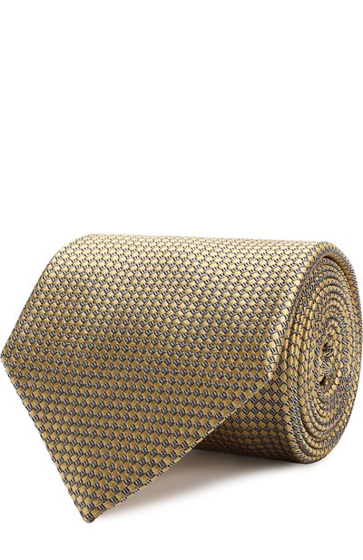 Мужской шелковый галстук с узором BRIONI, арт. 062I00/07450