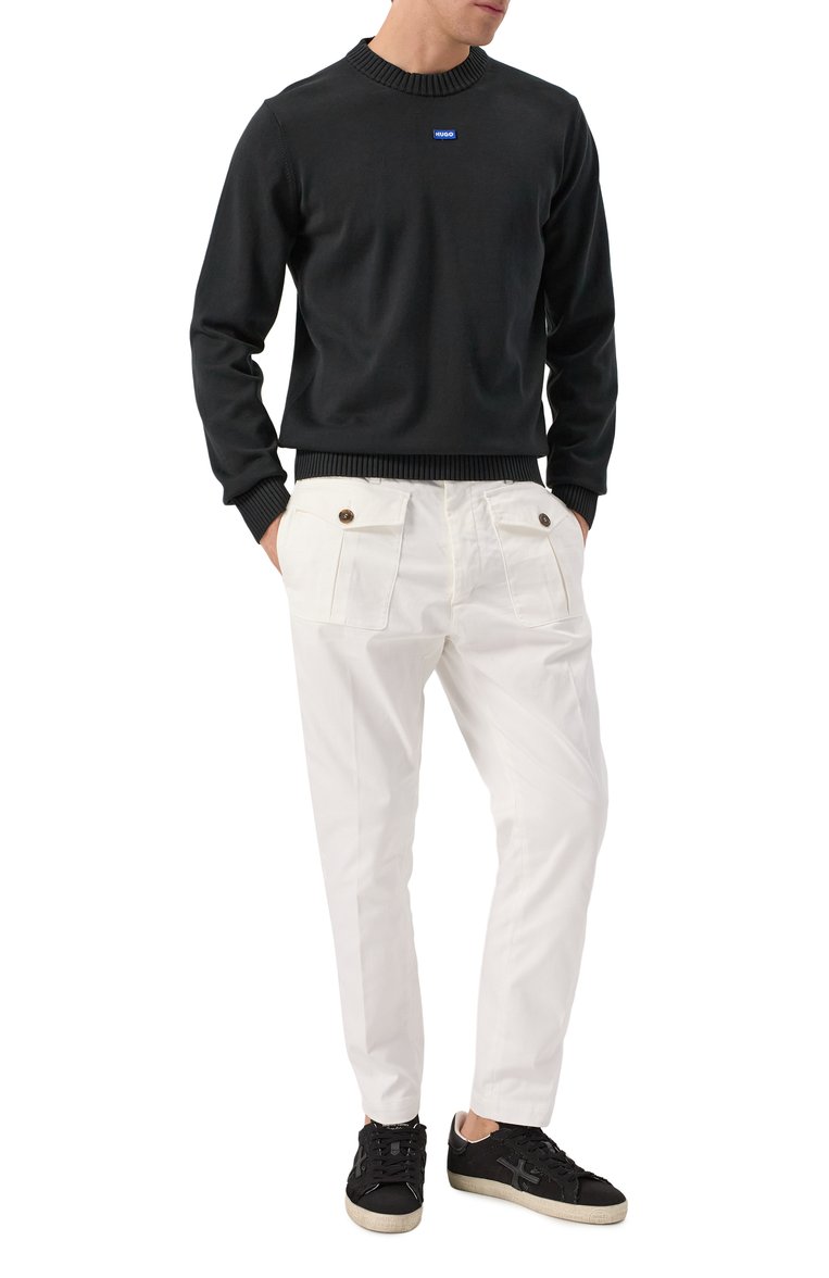 Мужские хлопковые брюки DSQUARED2 белого цвета, арт. S74KB0996/S39021 | Фото 2 (Длина (брюки, джинсы): Стандартные; Материал внешний: Хлопок; Случай: Повседневный; Стили: Кэжуэл; Силуэт М (брюки): Чиносы)