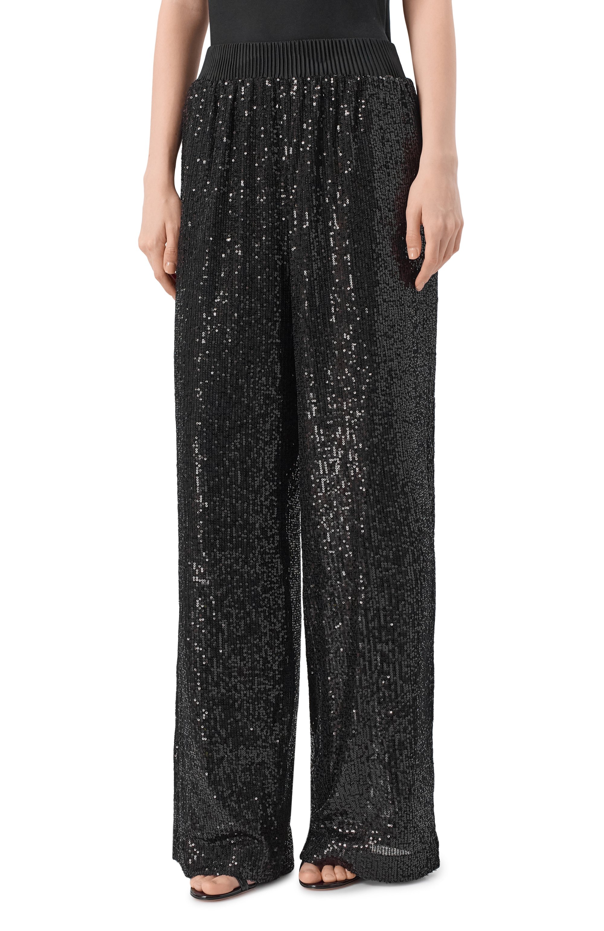 Брюки с отделкой пайетками BOSS ORANGE, арт. 50548327, фото 3