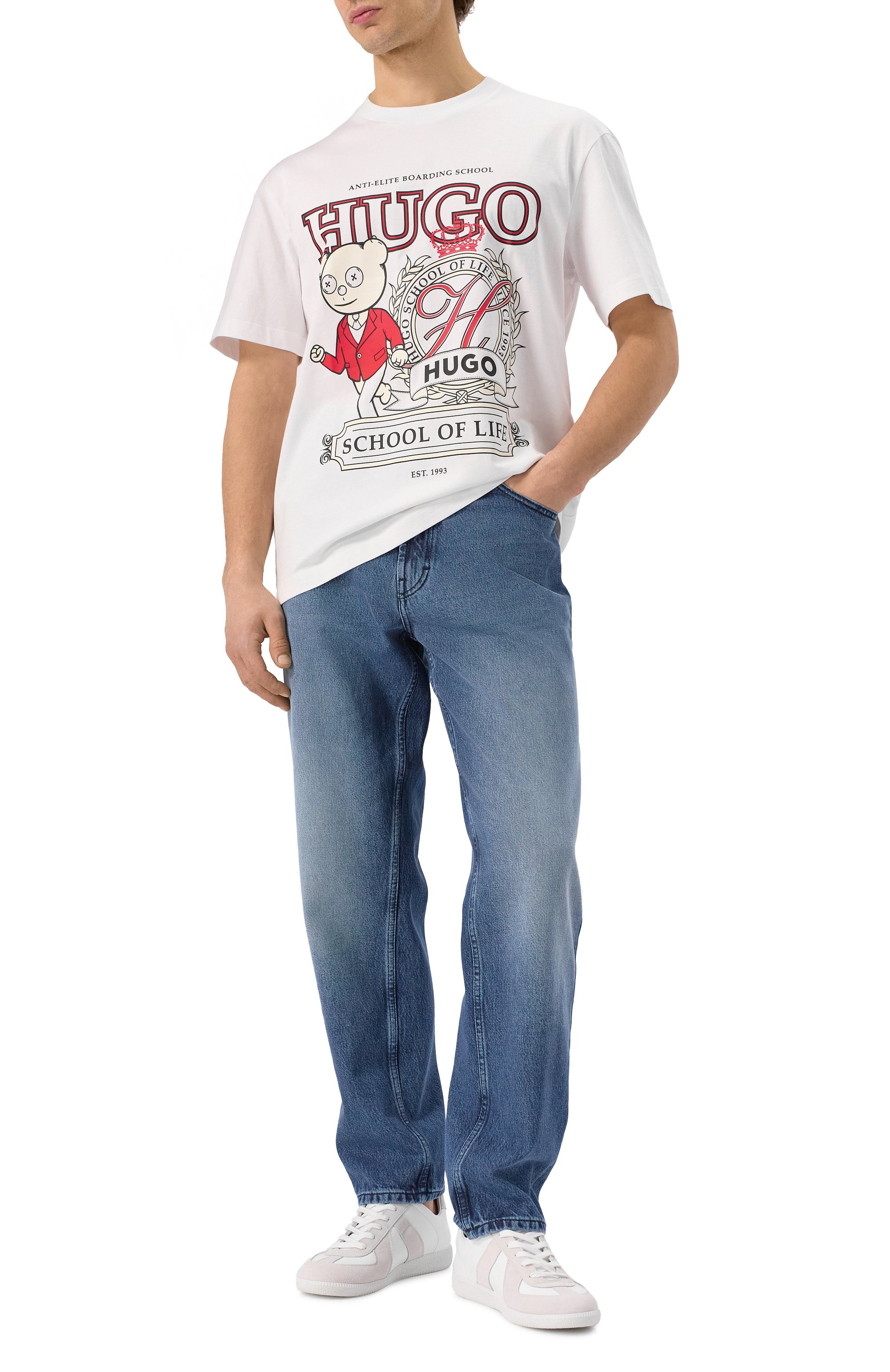 Хлопковая футболка HUGO, арт. 50538254, фото 2