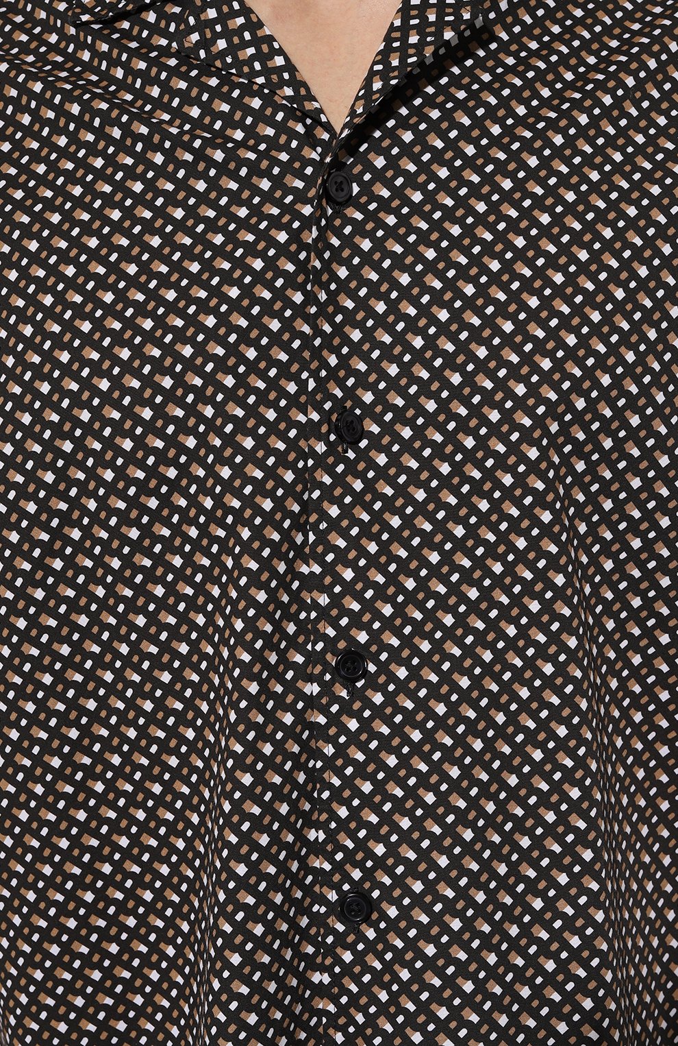 Хлопковая рубашка BOSS коричневого цвета по цене 17900 руб., арт. 50497364, фото 5 Хлопковая рубашка BOSS, арт. 50497364, фото 5