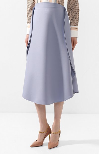 Юбка STELLA MCCARTNEY голубого цвета по цене 51600 руб., арт. 600837/S0A36, фото 3 Юбка STELLA MCCARTNEY, арт. 600837/S0A36, фото 3