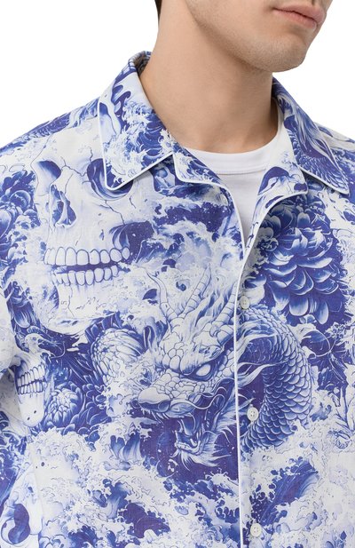 Рубашка изо льна и хлопка PHILIPP PLEIN, арт. SAFC MRP2551 PTE003N, фото 5