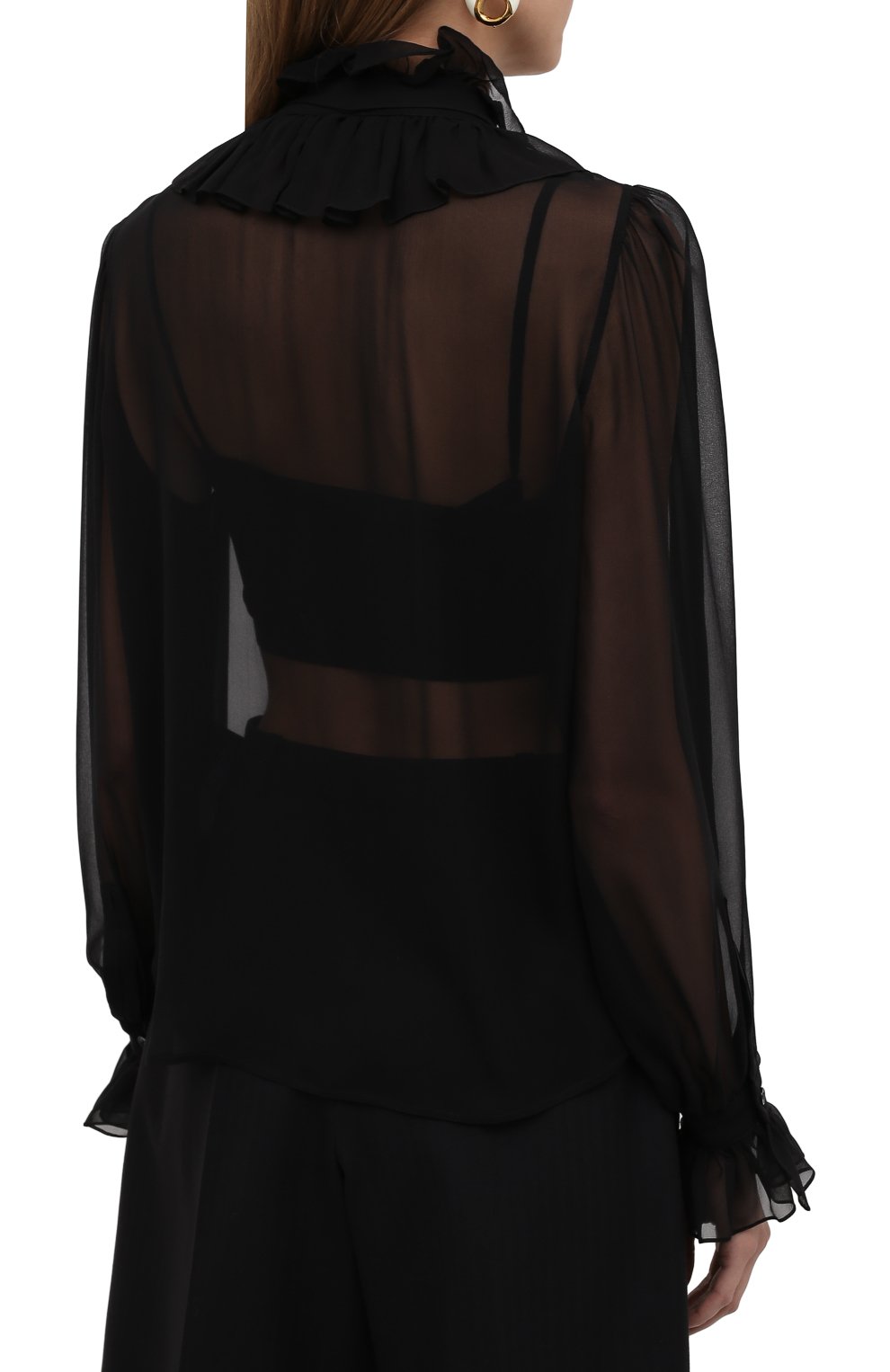 Шелковая блузка SAINT LAURENT, арт. 650245/Y115W, фото 4