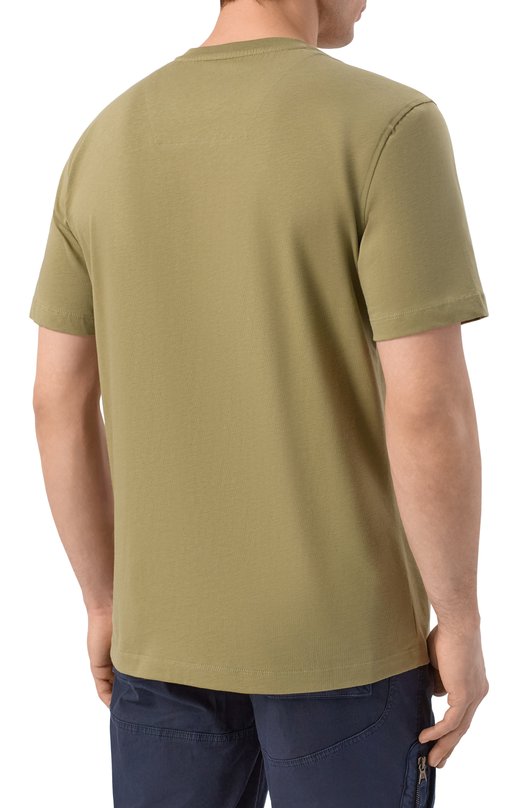 Хлопковая футболка Aeronautica Militare TS1580UJ00372_001 Хаки  TS1580UJ00372_001 Фото 4