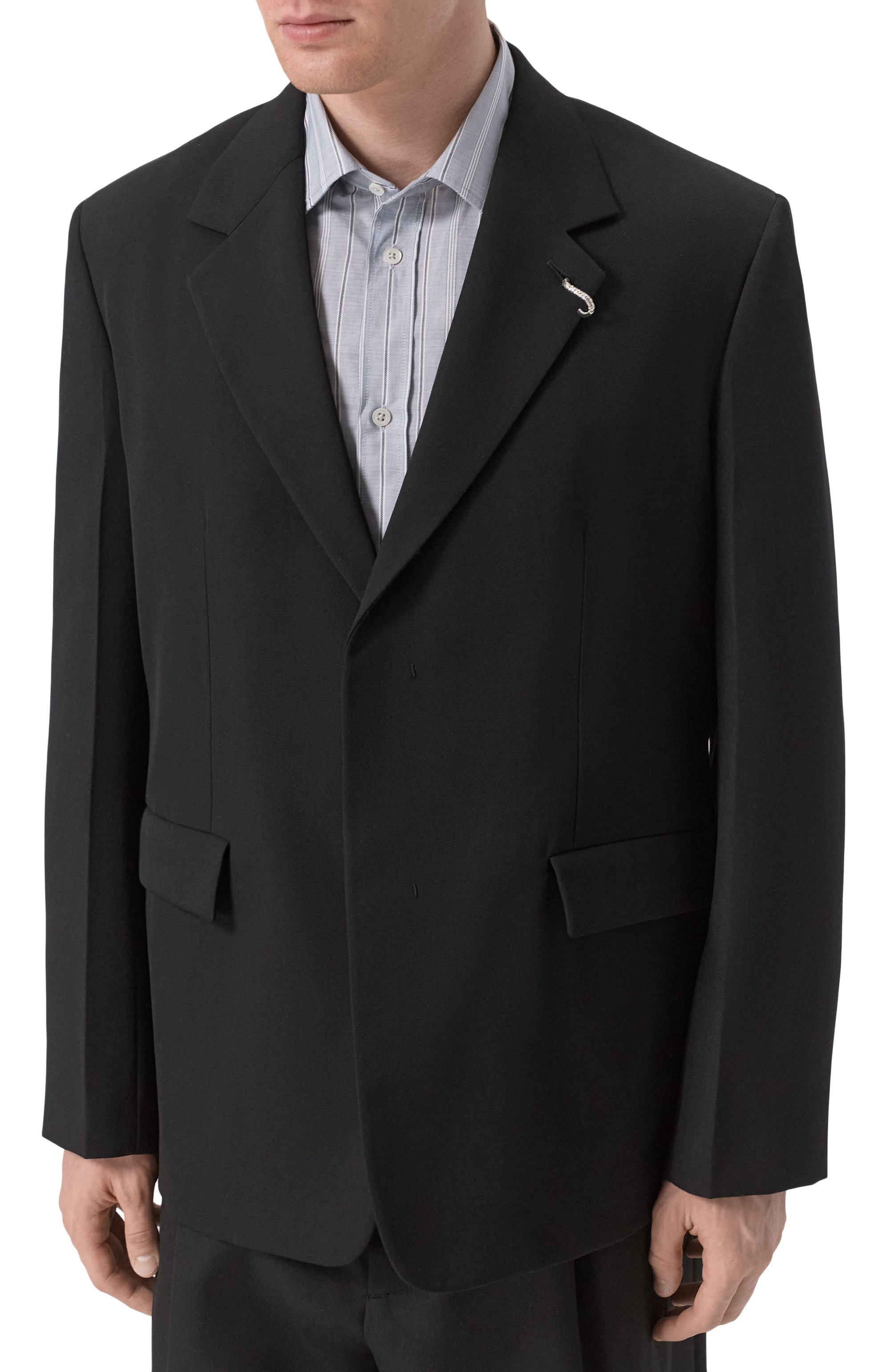 Шерстяной пиджак JIL SANDER, арт. J22BN0258-J40002, фото 4